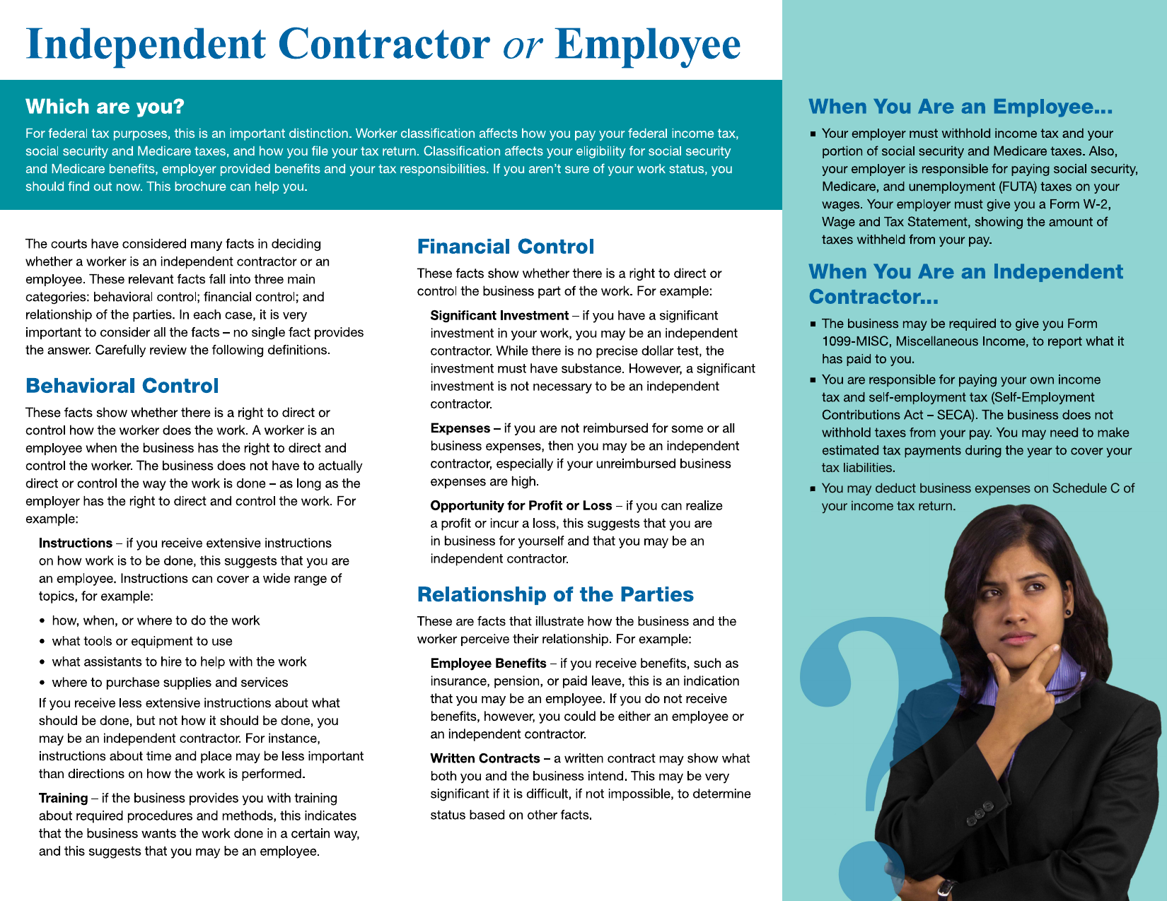 IRS Publication 1779 — Independent Contractor or Employee, page 2